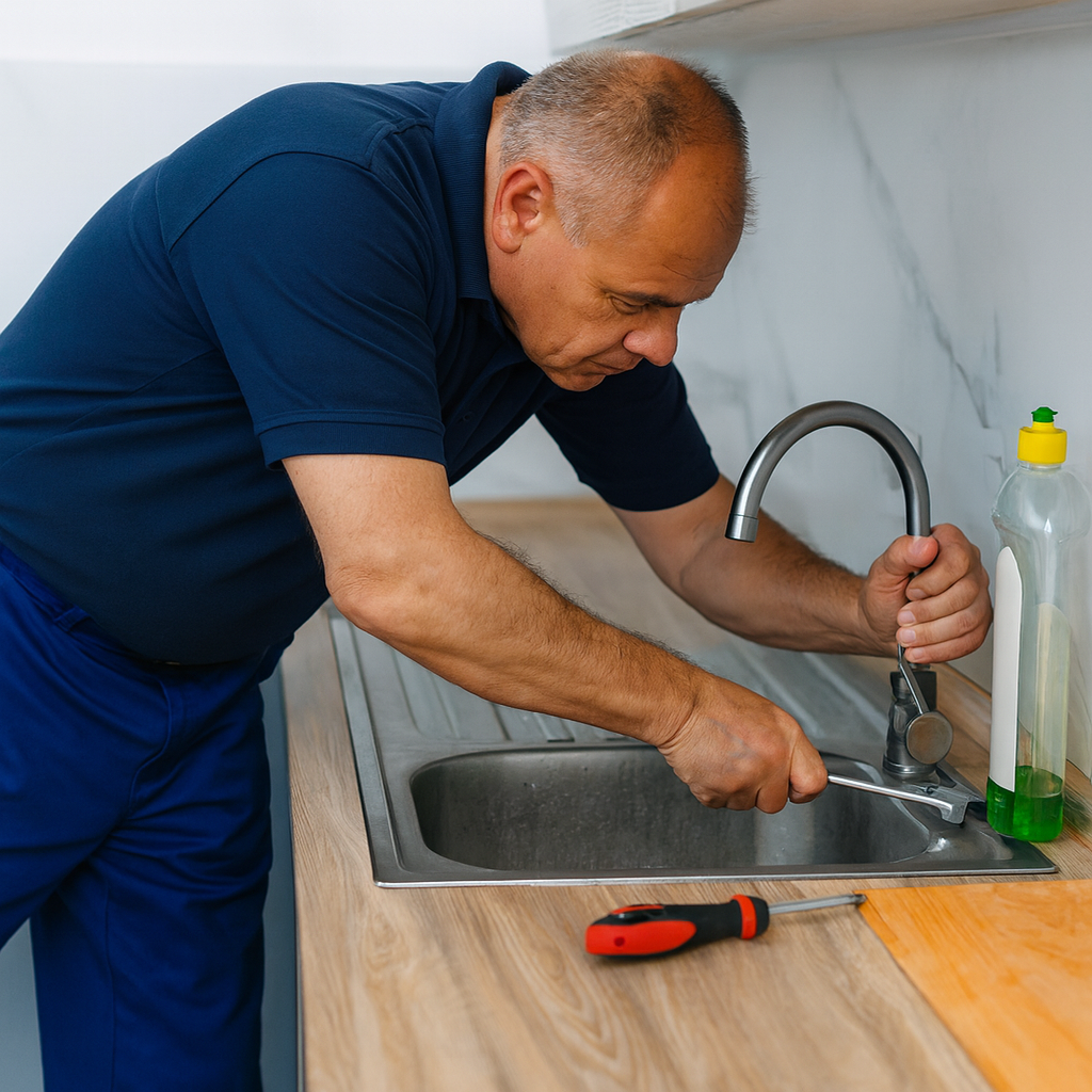 Notdienst Installateur repariert Wasserleitung